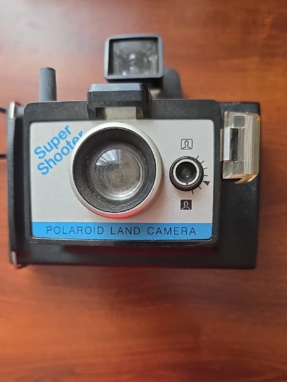 Polaroid Super Shooter Land Camera - Black & Blue Accents